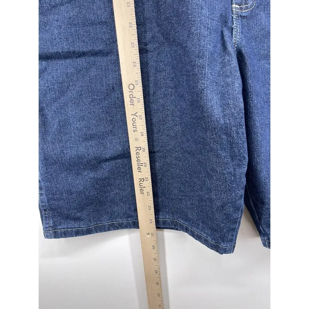 WRANGLER MEN'S CARPENTER DARK BLUE‎ JEAN SHORTS Size 48 Inseam 10” NEW Irregular